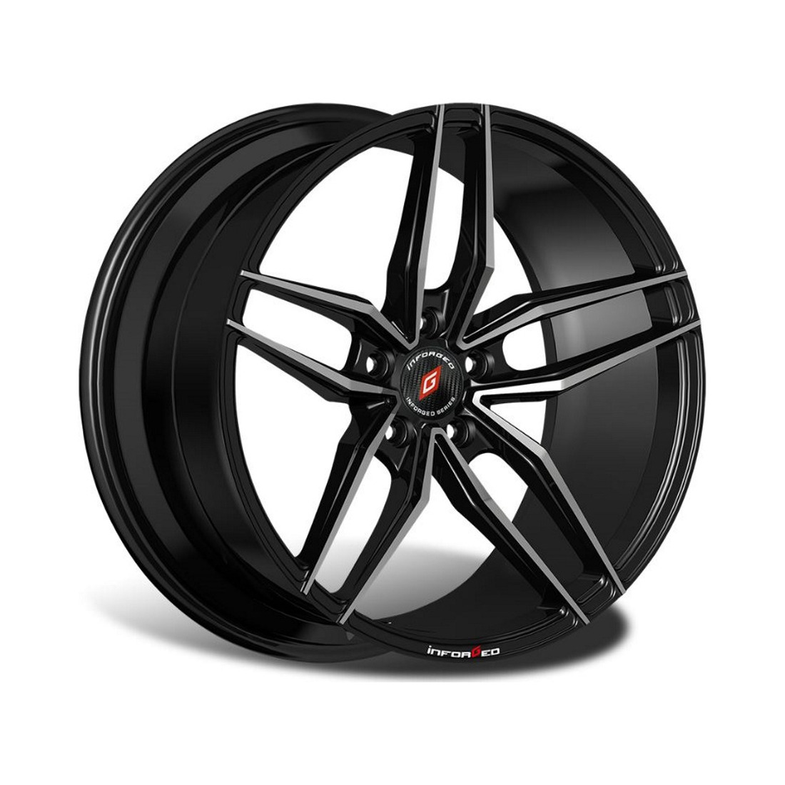 8x18 5x112 57.1 ET40 black machined Вид 0