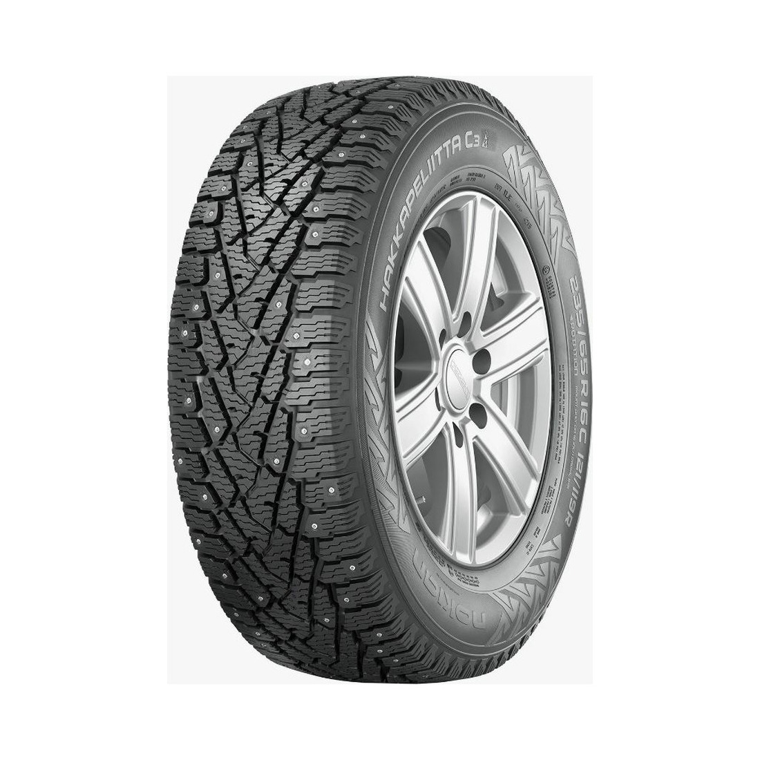 195/75 C R16  Nokian Tyres (Ikon Tyres) Hakkapeliitta C3 шип 107/105R Вид 0